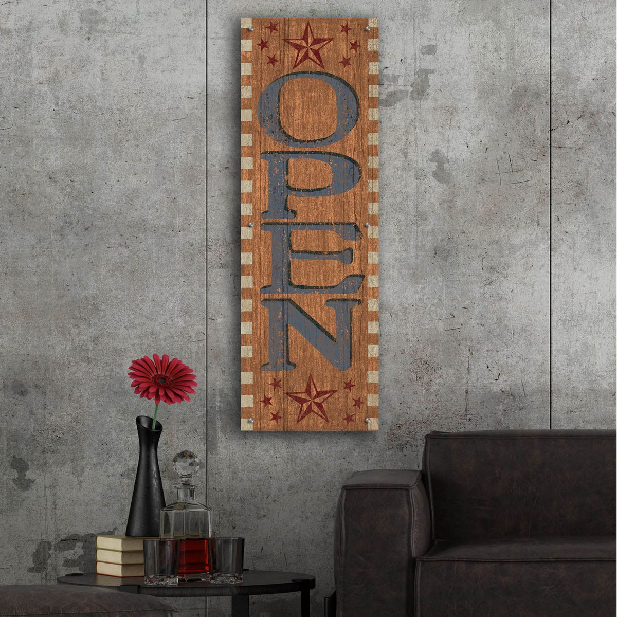 Open Sign 2 by Art Licensing Studio - 16x48 acrylic wall art in a room