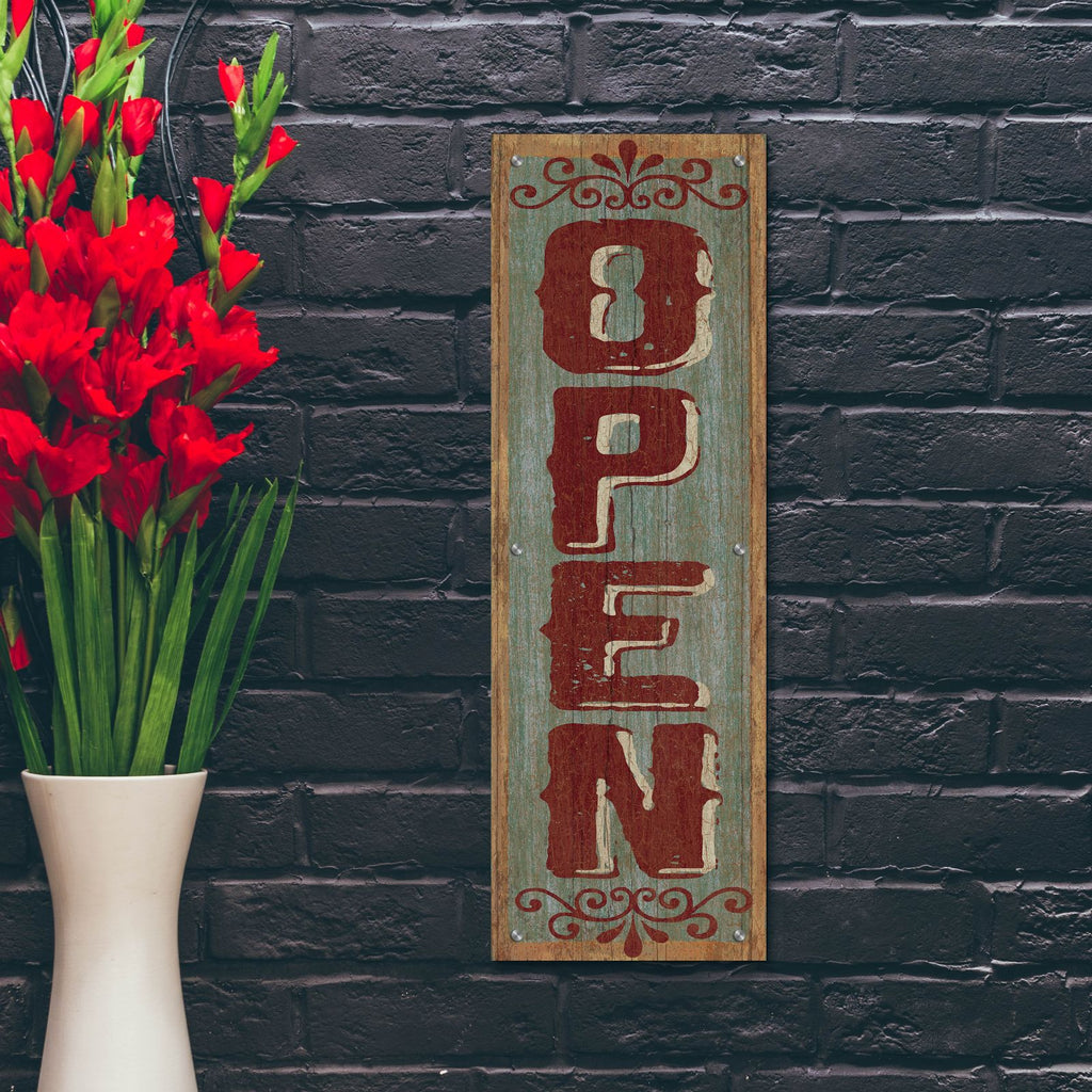 Open Sign 3 by Art Licensing Studio - 12x36 acrylic wall art in a room