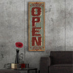 Open Sign 3 by Art Licensing Studio - 16x48 acrylic wall art in a room