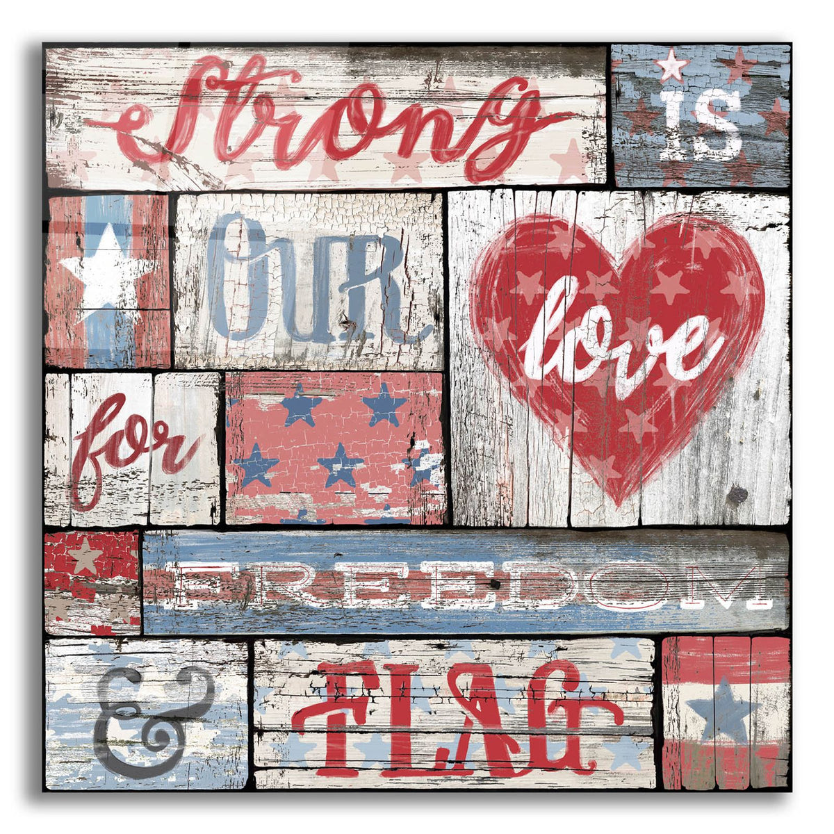 Our Patriotic Love by Art Licensing Studio acrylic glass wall art