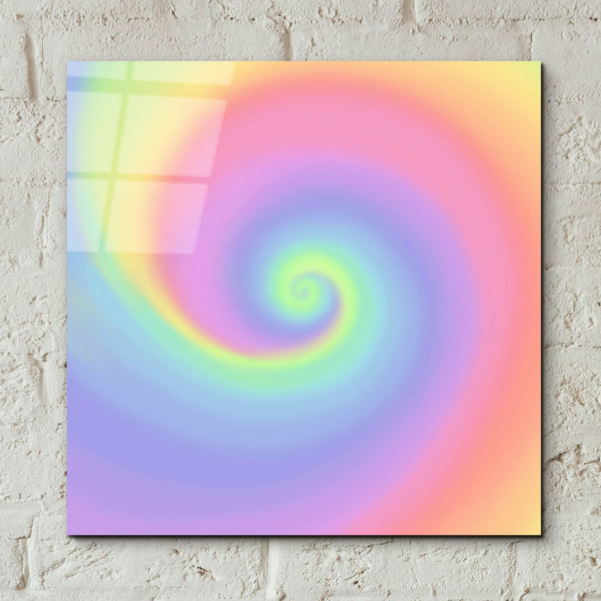 Pastel Rainbow Swirl by Art Licensing Studio - 12x12 acrylic wall art in a room