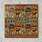 Patchwork Lodge And Cabin by Art Licensing Studio - 12x12 acrylic wall art in a room