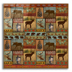 Patchwork Lodge And Cabin by Art Licensing Studio acrylic glass wall art