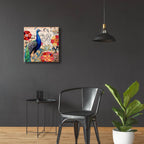 Peacock Dcor 1 by Art Licensing Studio - 24x24 acrylic wall art in a room