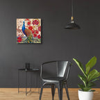 Peacock Dcor 2 by Art Licensing Studio - 24x24 acrylic wall art in a room