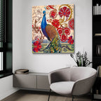 Peacock Dcor 2 by Art Licensing Studio - 36x36 acrylic wall art in a room