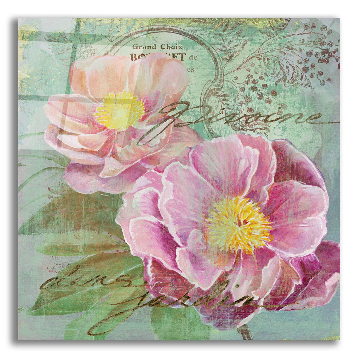 Peony Garden 1 by Art Licensing Studio acrylic glass wall art