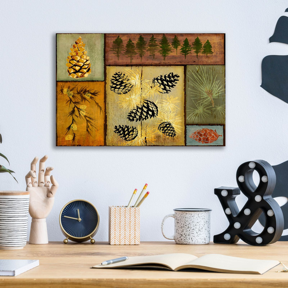 Pines And Oak 1 by Art Licensing Studio - 16x12 acrylic wall art in a room