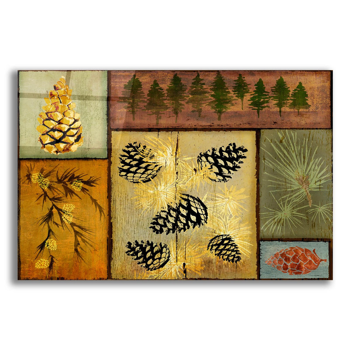 Pines And Oak 1 by Art Licensing Studio acrylic glass wall art