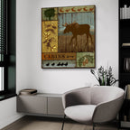 Pines And Oaks 4 by Art Licensing Studio - 36x36 acrylic wall art in a room