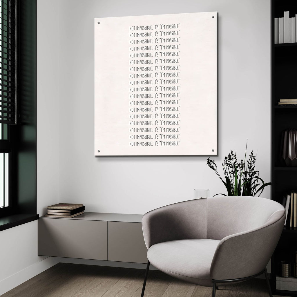 Possible by Art Licensing Studio - 36x36 acrylic wall art in a room