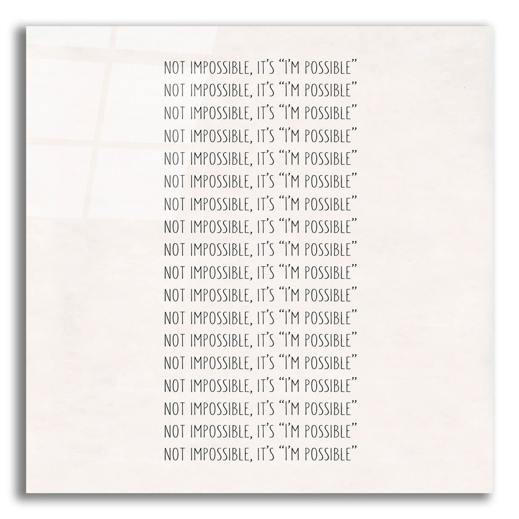 Possible by Art Licensing Studio acrylic glass wall art