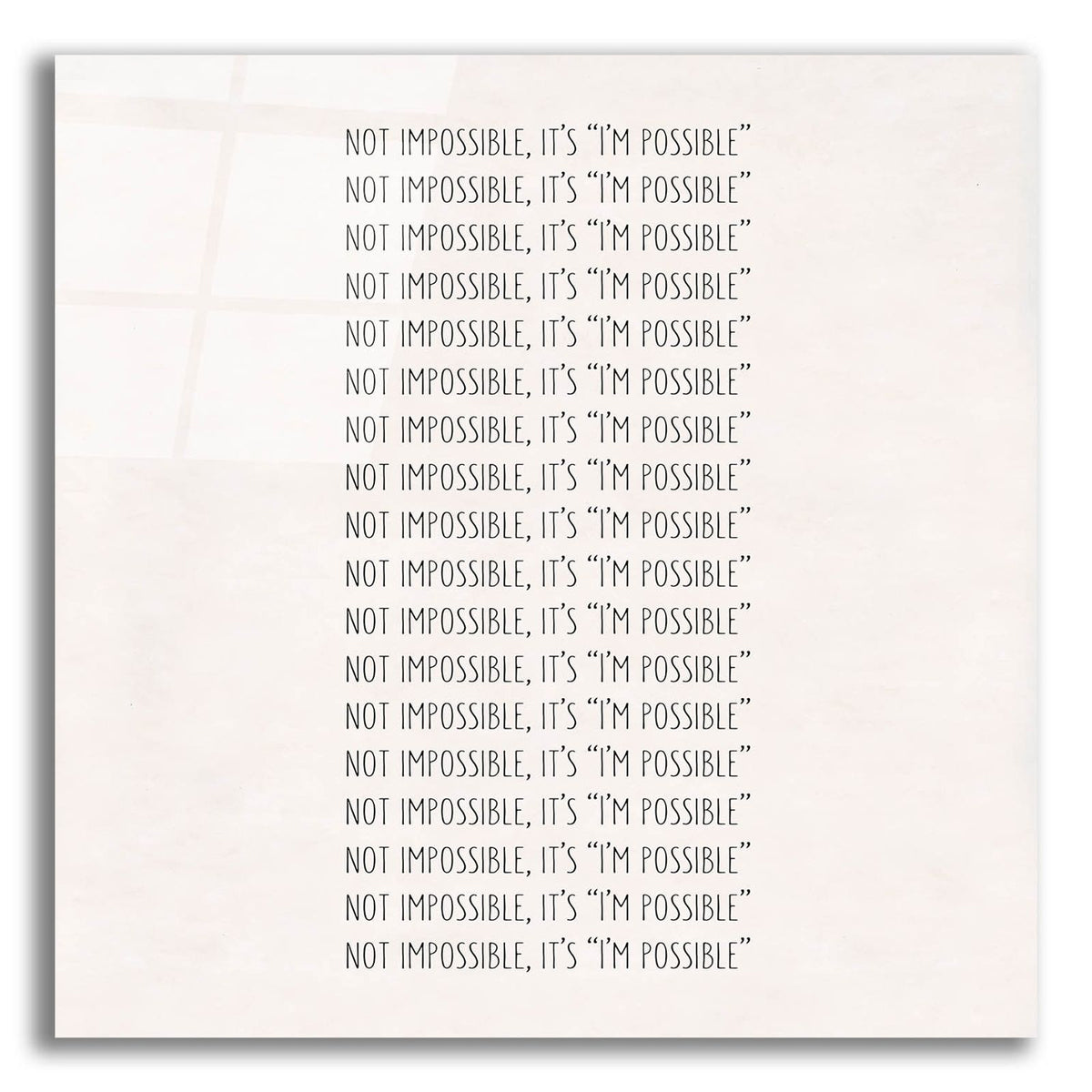 Possible by Art Licensing Studio acrylic glass wall art
