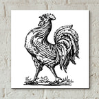 Proud Rooster by Art Licensing Studio - 12x12 acrylic wall art in a room