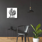 Proud Rooster by Art Licensing Studio - 24x24 acrylic wall art in a room