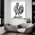 Proud Rooster by Art Licensing Studio - 36x36 acrylic wall art in a room