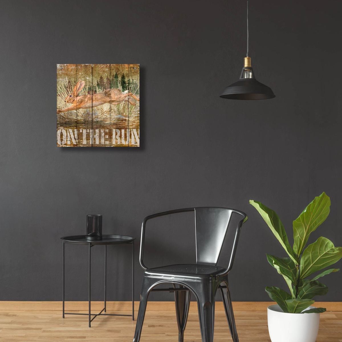 Rabbit On The Run by Art Licensing Studio - 24x24 acrylic wall art in a room