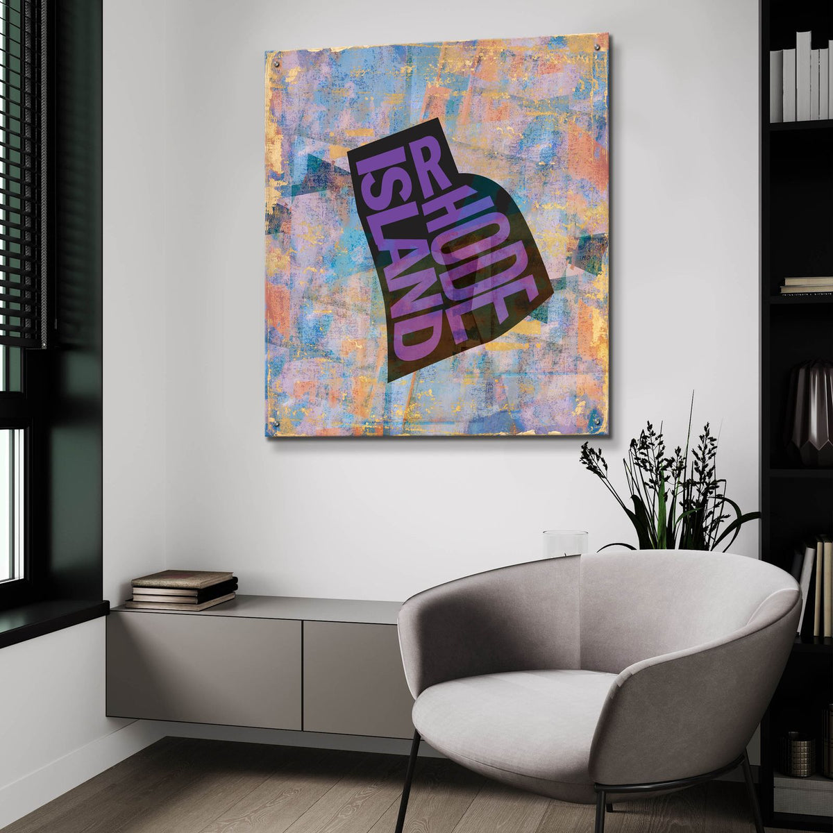 Rhode Island by Art Licensing Studio - 36x36 acrylic wall art in a room