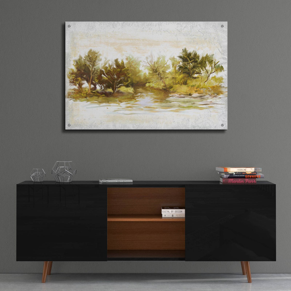 River Bank Bend by Art Licensing Studio - 36x24 acrylic wall art in a room