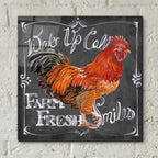 Rooster On Chalkboard 2 by Art Licensing Studio - 12x12 acrylic wall art in a room