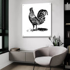 Rooster Ready by Art Licensing Studio - 36x36 acrylic wall art in a room