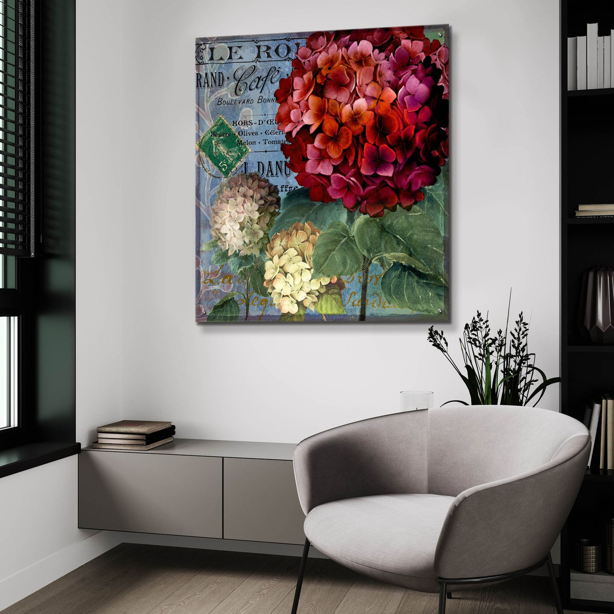 Rouge From The Garden 1 by Art Licensing Studio - 36x36 acrylic wall art in a room