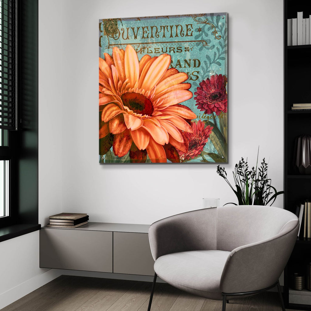 Rouge From The Garden 2 by Art Licensing Studio - 36x36 acrylic wall art in a room