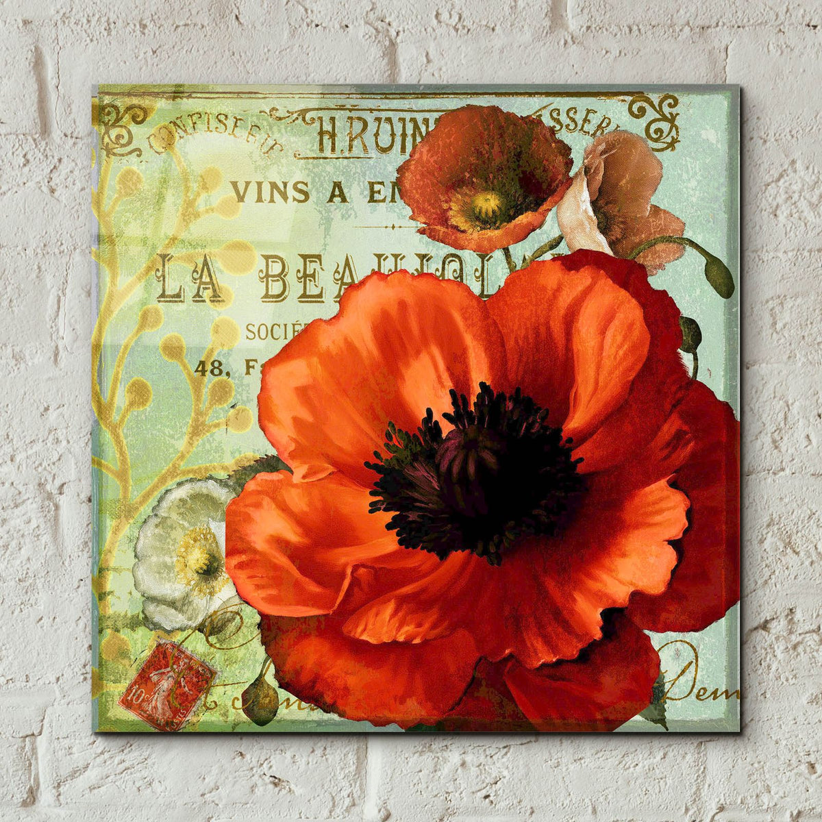 Rouge From The Garden 3 by Art Licensing Studio - 12x12 acrylic wall art in a room