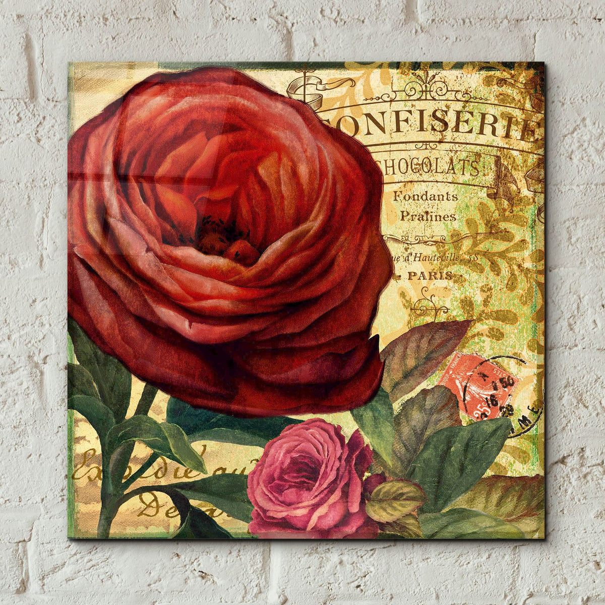 Rouge From The Garden 4 by Art Licensing Studio - 12x12 acrylic wall art in a room