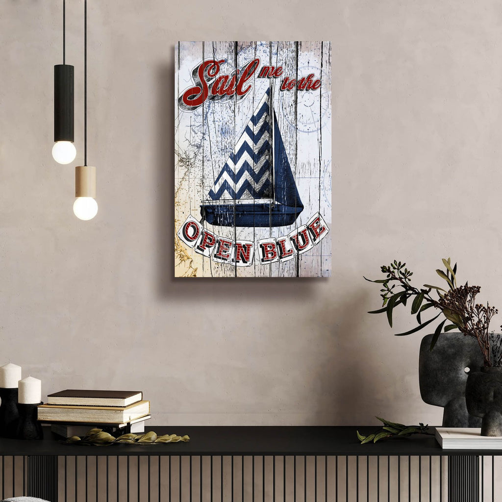 Sail Me by Art Licensing Studio - 16x24 acrylic wall art in a room