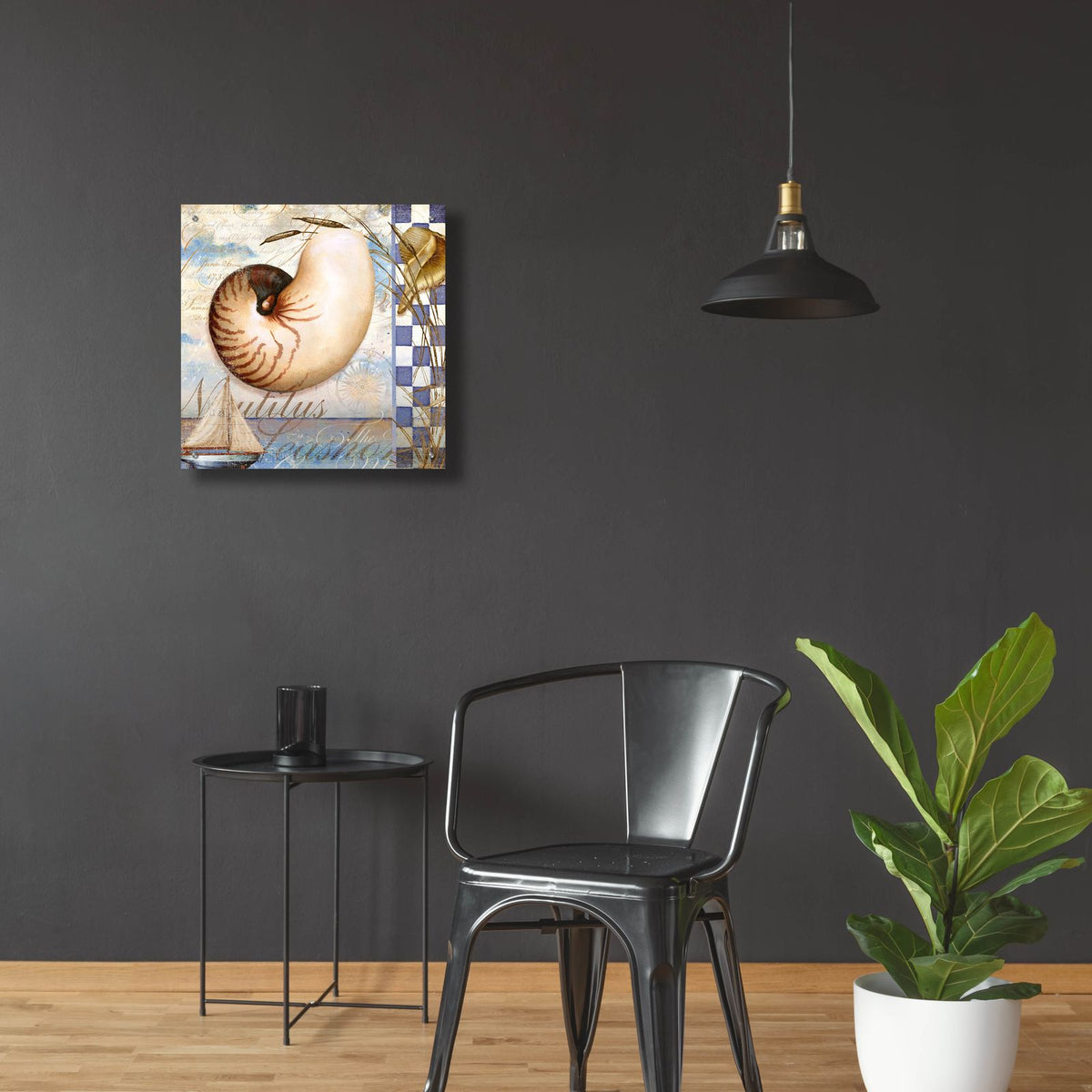 Shell Dreams 2 by Art Licensing Studio - 24x24 acrylic wall art in a room