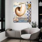 Shell Dreams 2 by Art Licensing Studio - 36x36 acrylic wall art in a room