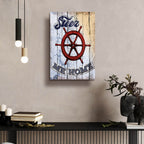 Shipwheel by Art Licensing Studio - 16x24 acrylic wall art in a room