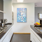 Spring Morning In Blue by Art Licensing Studio - 24x36 acrylic wall art in a room