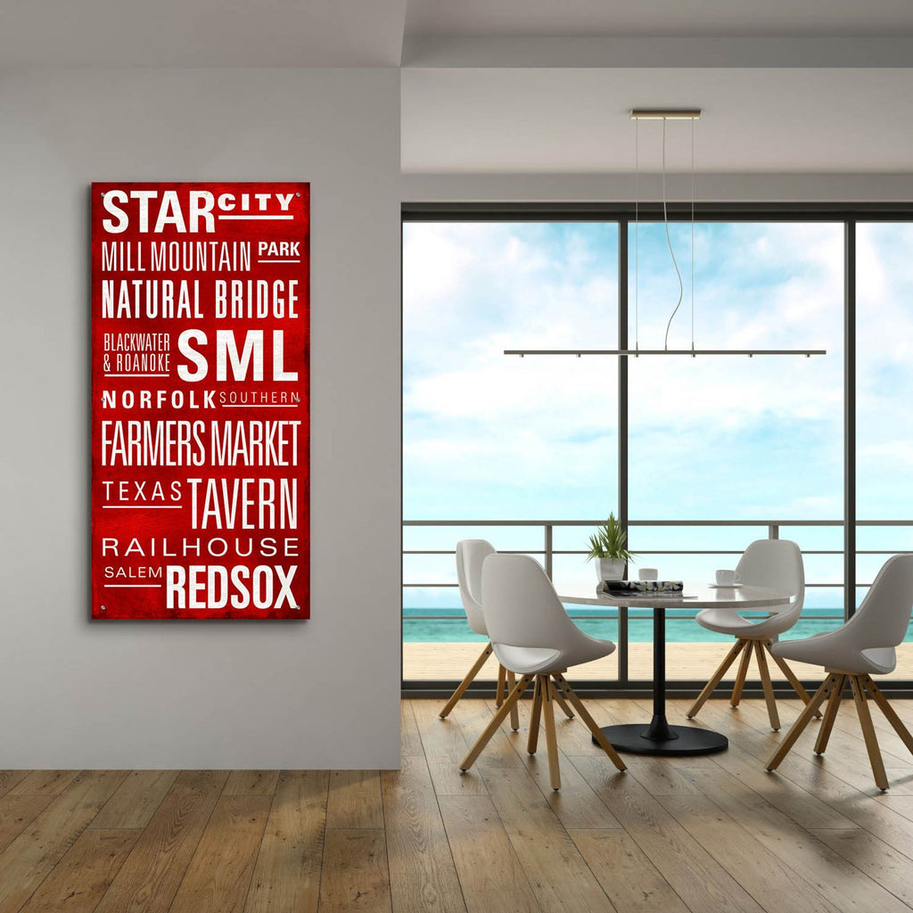 Star City Text by Art Licensing Studio - 24x48 acrylic wall art in a room