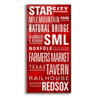 Star City Text by Art Licensing Studio acrylic glass wall art