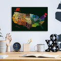 States Of Text by Art Licensing Studio - 16x12 acrylic wall art in a room