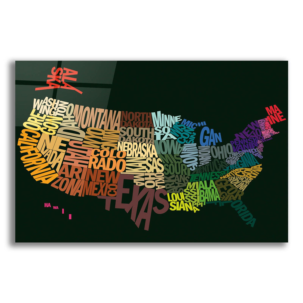 States Of Text by Art Licensing Studio acrylic glass wall art