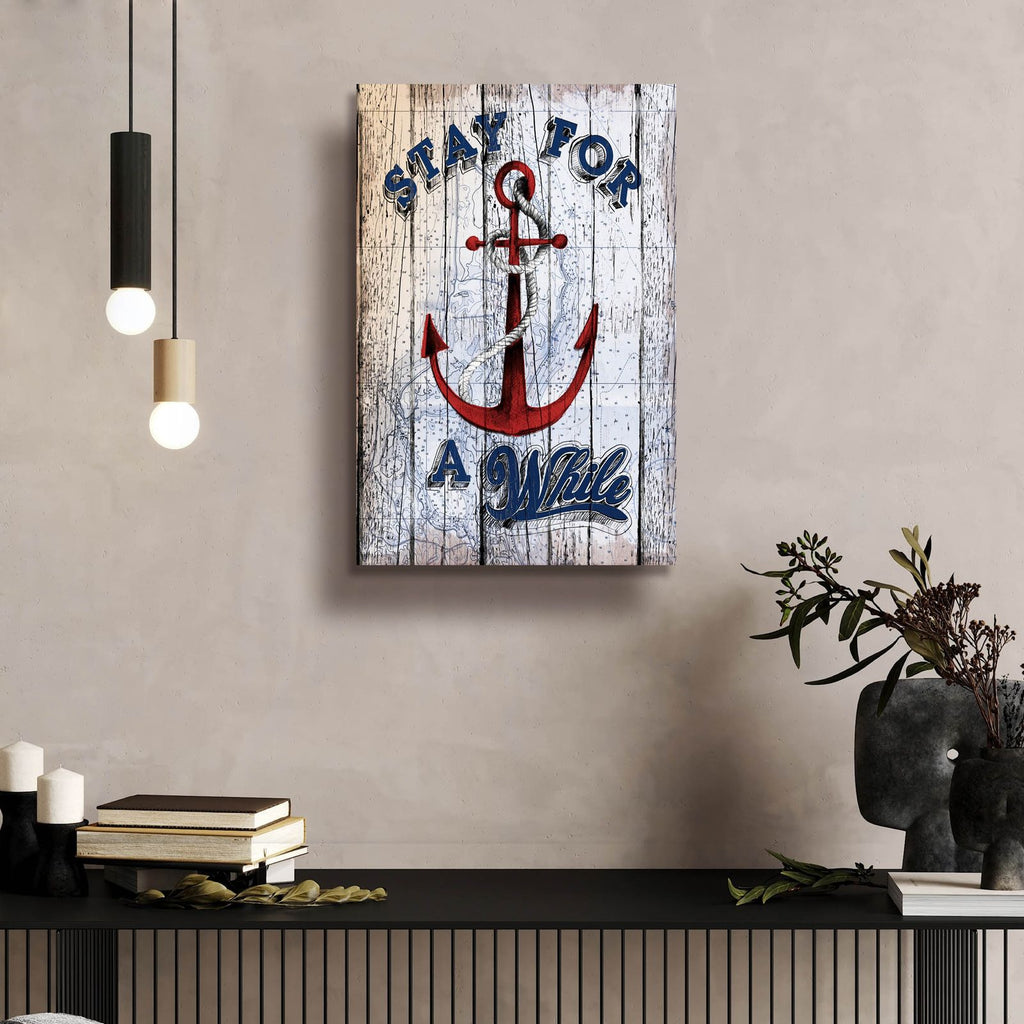 Stay Anchor by Art Licensing Studio - 16x24 acrylic wall art in a room