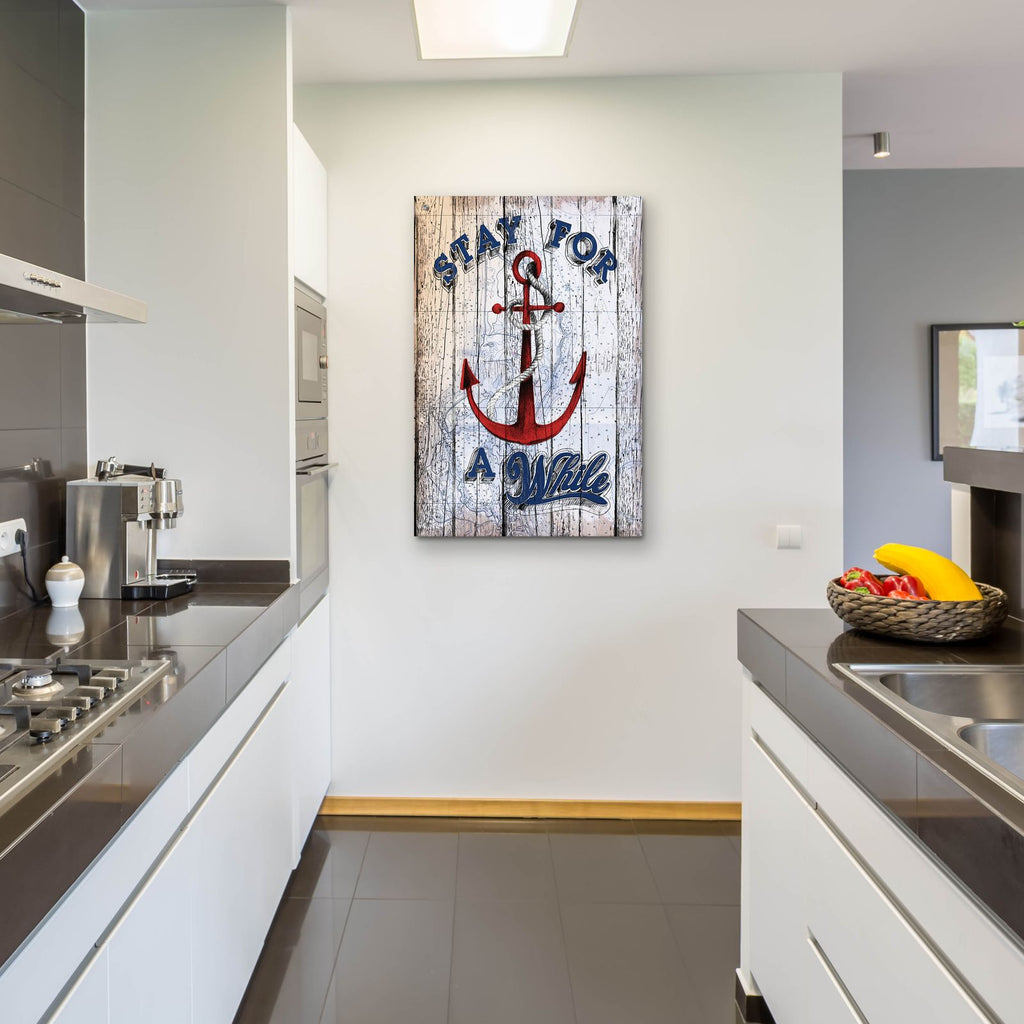 Stay Anchor by Art Licensing Studio - 24x36 acrylic wall art in a room