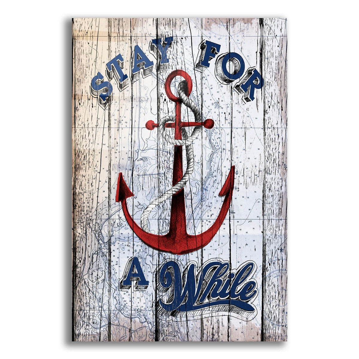 Stay Anchor by Art Licensing Studio acrylic glass wall art