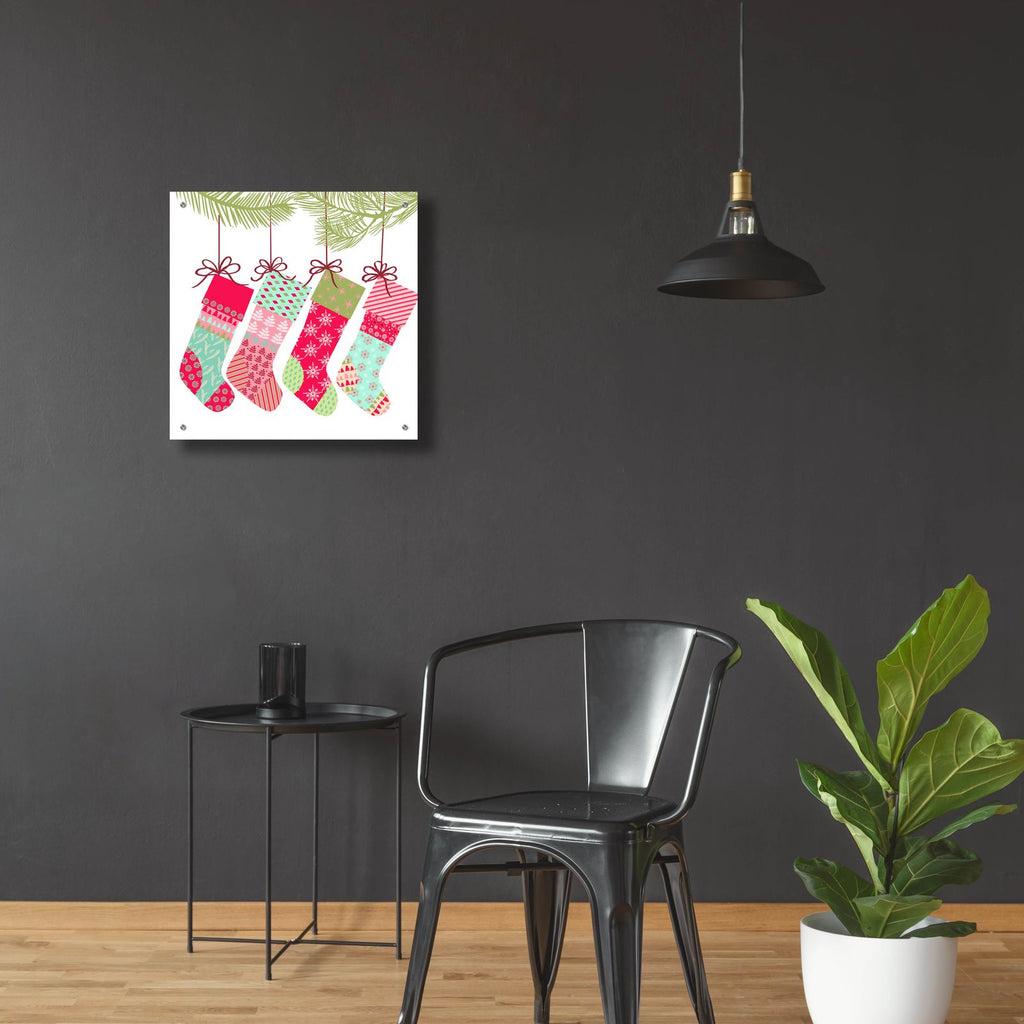 Stockings by Art Licensing Studio - 24x24 acrylic wall art in a room