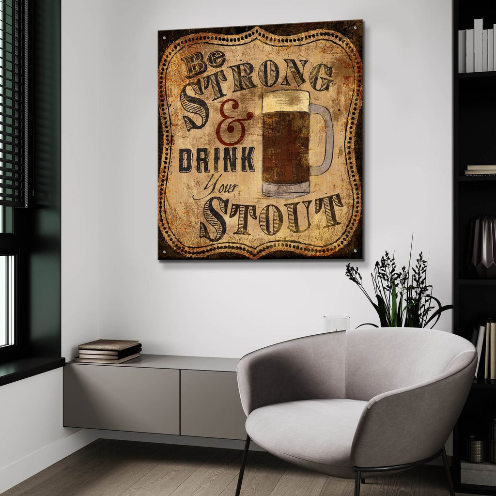Strong And Stout by Art Licensing Studio - 36x36 acrylic wall art in a room