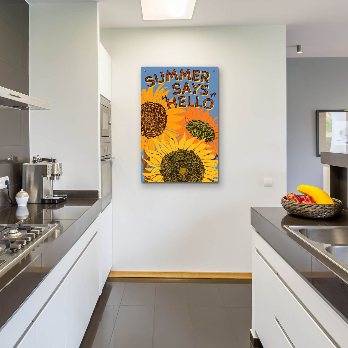 Summer Says Hello by Art Licensing Studio - 24x36 acrylic wall art in a room