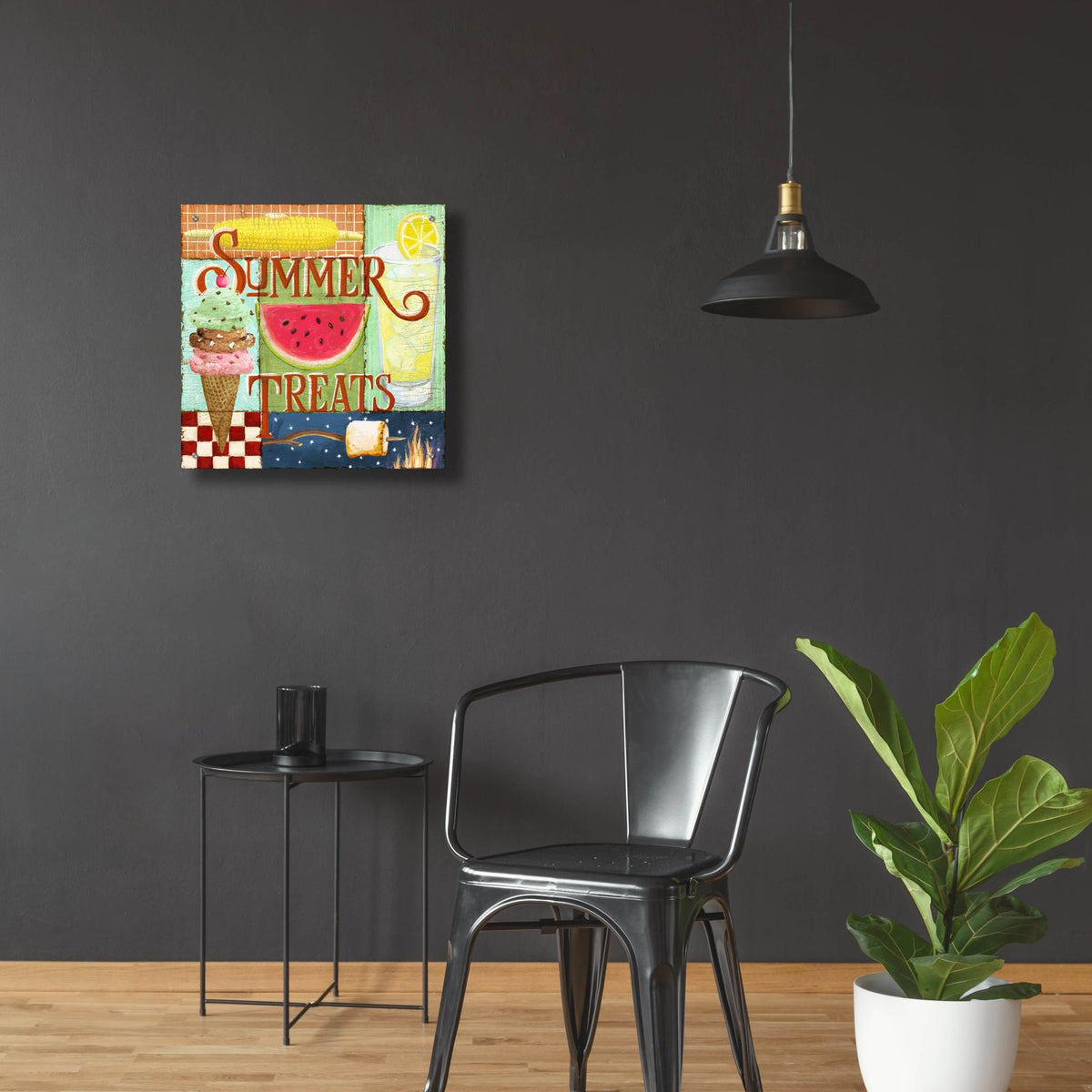 Summer Treats by Art Licensing Studio - 24x24 acrylic wall art in a room