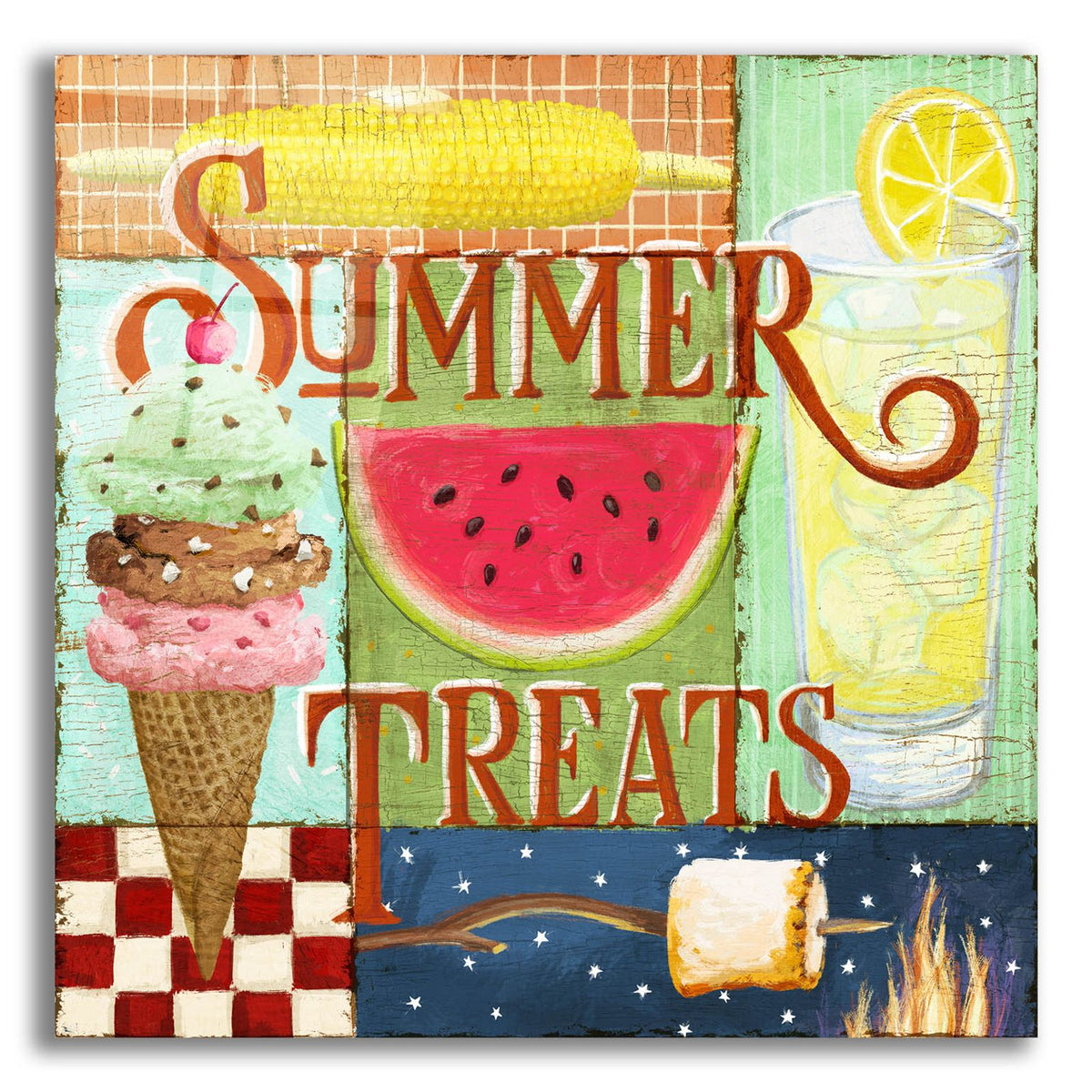 Summer Treats by Art Licensing Studio acrylic glass wall art