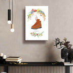 Sweet Adventure Boot by Art Licensing Studio - 16x24 acrylic wall art in a room