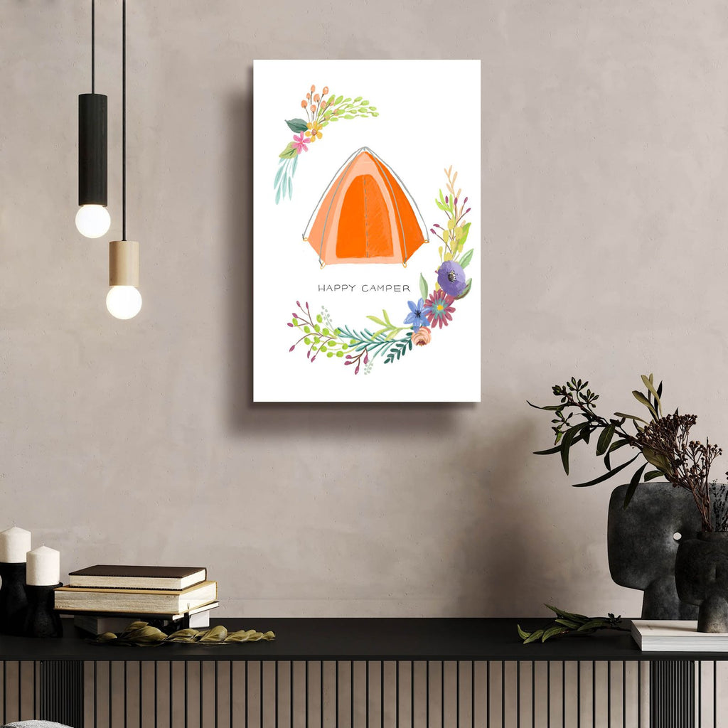 Sweet Adventure Tent by Art Licensing Studio - 16x24 acrylic wall art in a room