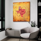 Sweet Texas by Art Licensing Studio - 36x36 acrylic wall art in a room