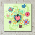 Swirling Big Heart by Art Licensing Studio - 12x12 acrylic wall art in a room